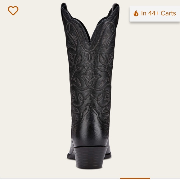 Black Ariat Heritage R Toe Western boots size 8 style# 10001037(15770) - Picture 9 of 12